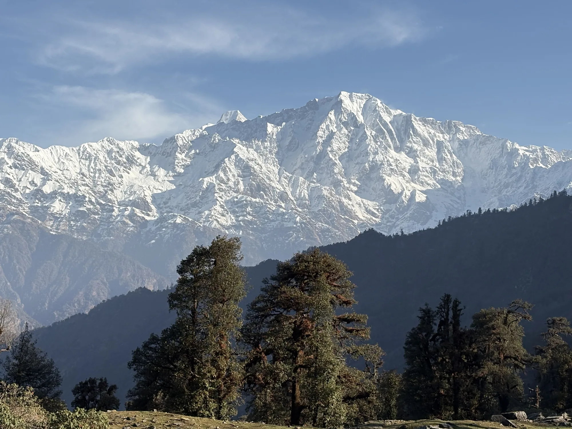 himalayan views from Ranthan Kharak Trek