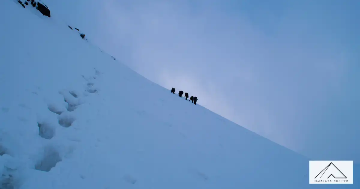 Trekkers At Bali Pass Trek 